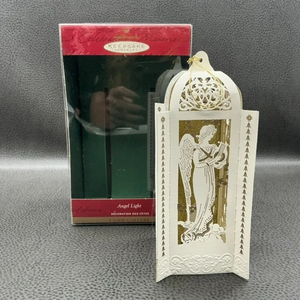 Hallmark Christmas Ornament Angel Light Laser Gallery Lantern 2000 Holiday